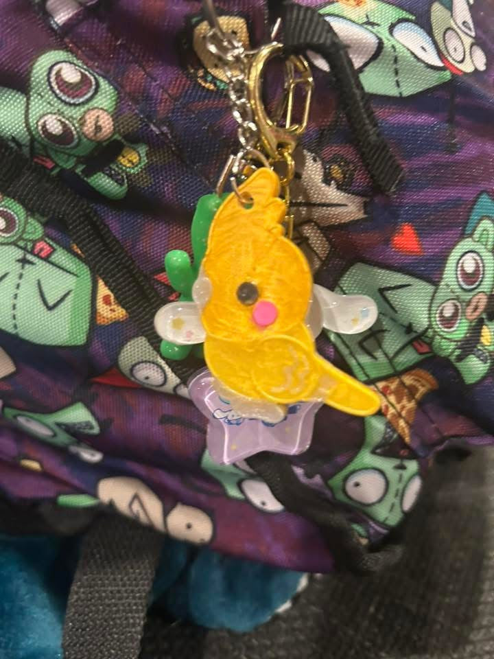 Handmade Resin Parrot Keychain
